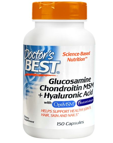 фото упаковки Doctor's Best Глюкозамин Хондроитин МСМ Гиалуроновая кислота