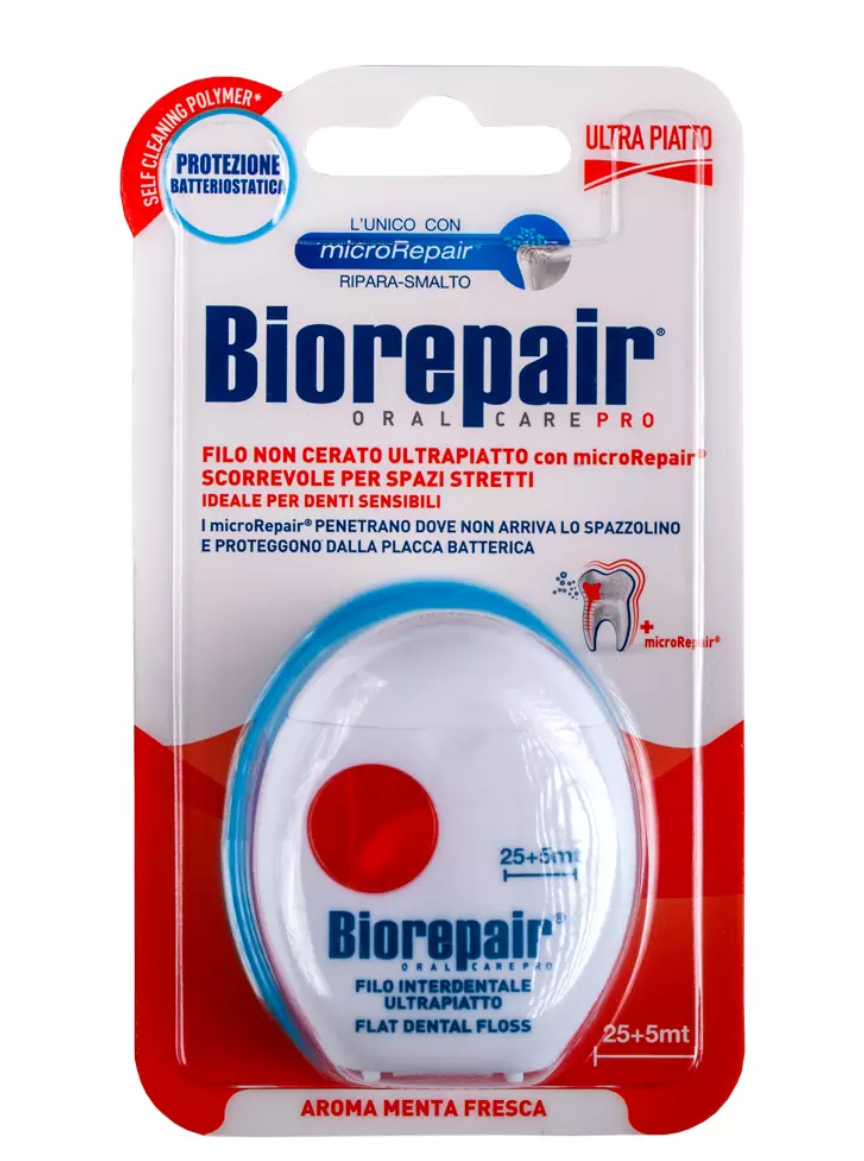 фото упаковки Biorepair Зубная нить Ультра-плоская без воска