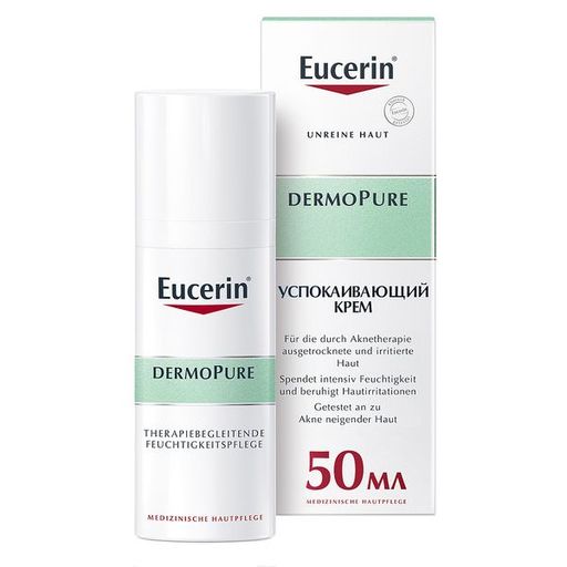 Eucerin DermoPure крем для лица успокаивающий, крем для лица, для проблемной кожи, 50 мл, 1 шт.